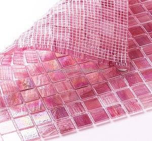 Tuiles <span class=keywords><strong>de</strong></span> verre en mosaïque <span class=keywords><strong>de</strong></span> 20x20 mm, couleur <span class=keywords><strong>rose</strong></span>, luxueuses, irisées, symétriques, pour la décoration murale <span class=keywords><strong>de</strong></span> la <span class=keywords><strong>salle</strong></span> <span class=keywords><strong>de</strong></span> <span class=keywords><strong>bain</strong></span> et <span class=keywords><strong>de</strong></span> la cuisine, piscine - Product Image 4