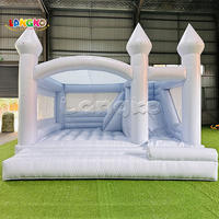 Château gonflable combiné de qualité commerciale rose avec double toboggan pour enfants, idéal pour la location de fêtes
