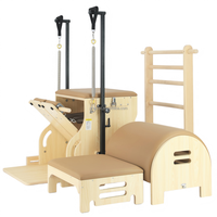 Ensemble combiné réglable en bois d'érable pour Pilates : Ladder Barrel et Wunda Chair, équipement d'entraînement d'équilibre pour Pilates à domicile