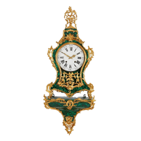 Reloj de mesa Majestad verde malaquita-Reloj de hora natural de diseño minimalista con majestad malaquita