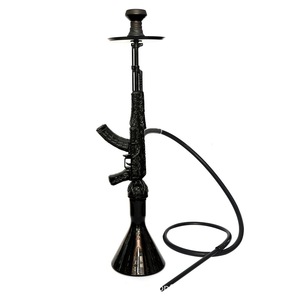 <span class=keywords><strong>Chicha</strong></span> en aluminium sculptée en forme de fusil <span class=keywords><strong>AK47</strong></span>, grande, moderne et créative, style arabe, ensemble complet, durable, écologique, artisanale, pour bar - Product Image 2