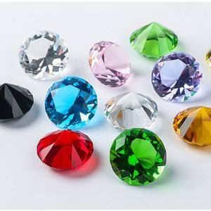 คริสตัลรูปเพชรอัญมณีขนาด50มม. สลักด้วยเลเซอร์ของชำร่วยงานแต่งกล่องกระดาษของขวัญสำหรับตกแต่งบ้าน - Product Image 3