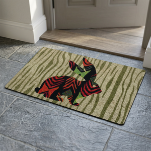 Lapin avec beaucoup de couleurs à carreaux paillassons pour maison Paillasson pour chambre Tapis coloré au prix de gros - Product Image 1