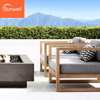 Outdoor-Möbel Patio Garten Teak Holz Gartensofa Freizeit Moderne Wasserfeste Teakholz-Möbel