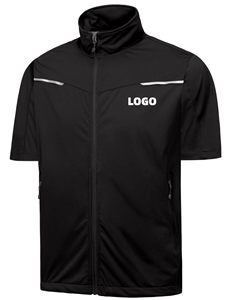 Veste coupe-vent pour homme, manches régulières, 10% élasthanne, doublure en polaire, col montant, coupe-vent, grande taille, vêtements de sport, vêtements d'extérieur - Product Image 1