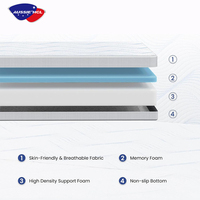Matelas pliant en mousse à trois volets, taille Queen, avec housse jacquard tricotée amovible et lavable, pour le sol