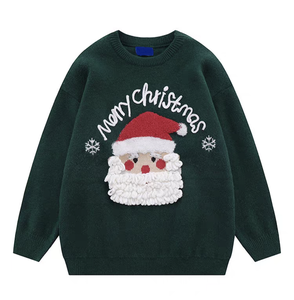 Maglione di natale personalizzato simpatico cartone animato per la famiglia stile Casual con <span class=keywords><strong>motivi</strong></span> di Babbo Natale per l'inverno - Product Image 2
