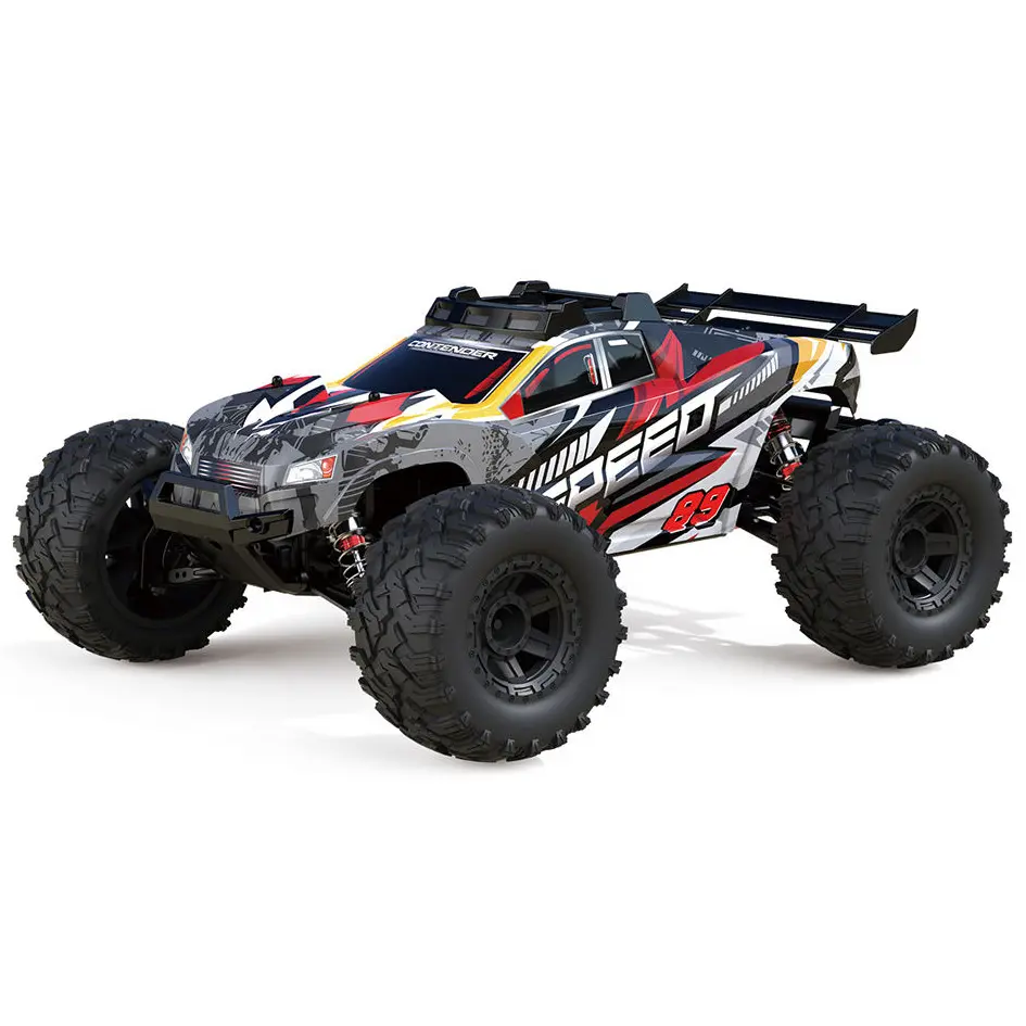 1:10 elektrik güç 4WD 2.4GHZ yüksek çıkışlı RC Off-road fırça Truggy kamyon Metal uzaktan kumanda araba pil ile