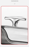 Chauffe-plat de luxe en acier inoxydable de 9 L, alimenté à l'alcool, contrôle manuel de la température (50-70 °C) pour hôtel, restaurant, buffet