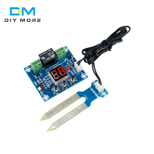 DC 12V LED Soil Moisture Controller Soil Humidity Sensor Automatically Watering