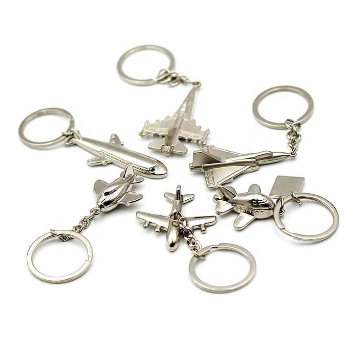 Wholesale High Quality Metal 3D Aircraft Fighter Plane Keychains
