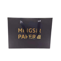 Sac fourre-tout personnalisé en papier kraft brun avec logo imprimé sur mesure, poignées en ruban, pour bijoux et vêtements