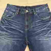 Jean en denim personnalisé, délavé effet neige/sel/monkey, 100% coton, taille mi-haute, coupe ample, coupe bootcut, style décontracté vintage, effet vieilli, été/automne/printemps