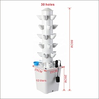 Tour Hydroponique 30 Trous, Système de Culture Verticale pour Laitues Menthes, Jardin Vertical Aéroponique, Système de Colonne Hydroponique Verticale