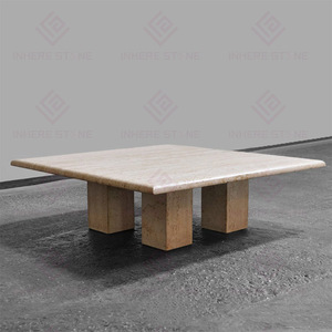 <span class=keywords><strong>Table</strong></span> basse carrée en travertin beige pour salon, <span class=keywords><strong>table</strong></span> en pierre beige naturelle, mobilier sur mesure avec <span class=keywords><strong>service</strong></span> OEM/ODM - Product Image 3