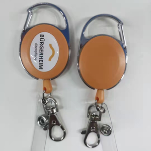 Porte-badge rétractable en gros, porte-badge personnalisé en plastique, porte-badge mignon avec clip <span class=keywords><strong>yoyo</strong></span>, porte-carte d'identité - Product Image 1