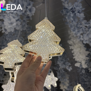 LEDA Hot Sale Wedding Celebration Stage Hotel <b>Ceiling</b> 10 Heads Small Chandeliers Luxury Crystal Drop Lights For High <b>Ceiling</b> - Product Image 2