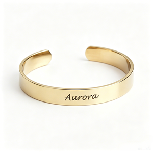 OEM Stainless Steel Custom <b>Engraved</b> Name Bracelet Personalized Quote Cuff <b>Bangle</b> Custom Jewelry - Product Image 1