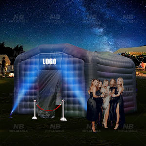 Stock evento comercial negro portátil patio trasero fiesta casa inflable club nocturno LED <span class=keywords><strong>discoteca</strong></span> luz inflable club nocturno cubo tienda - Product Image 1