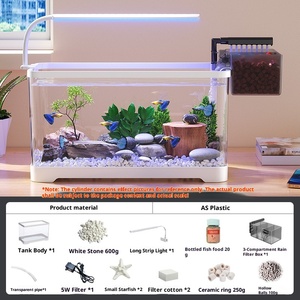 Nouvel Aquarium de Bureau pour Poissons Rouges 2026 – Kit Deluxe 12-en-1 avec Filtre Externe en Plastique, Filtration Intégrée et Oxygénation – Vente en Gros - Product Image 6