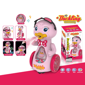 Jouets en caoutchouc amusants pour enfants, animaux électriques musicaux à piles, jouet en plastique personnalisé en vinyle, canard dansant - Product Image 4
