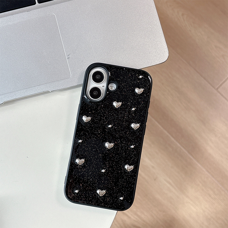 Silver Bead Mini Heart