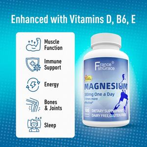 Capsules de magnésium personnalisées pour soutenir la fonction immunitaire et la santé des femmes et des hommes, 100 capsules, complément de magnésium - Product Image 2