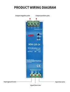 NDR-75 Small Size Power Supply 75w 12V 24v 48v DC Easy To Install DIN Rail Power Supply