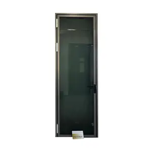 New Design Fashionable Aluminium Tempered Glass Bathroom Shower Toilet Casement Door