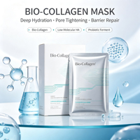 Masque facial personnalisé au bio-collagène HA Probiotique Fermenté Hydratant Resserre les pores Répare la barrière cutanée Masque en tissu Marque privée