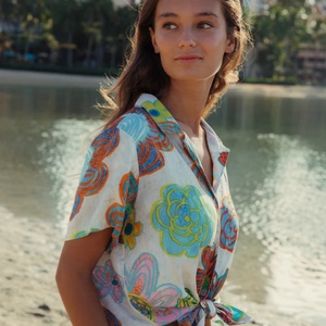 Robe maxi de vacances à imprimé floral 2023 pour femmes, robes bohèmes florales, robes vintage sans manches, vêtements de plage OEM ODM - Product Image 3