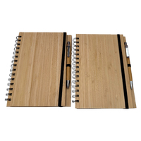 Carnet en bambou personnalisé avec stylo, carnet en bambou écologique, carnet en bambou