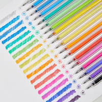Nouveaux stylos gel pailletés multicolores 18 couleurs, en plastique, unisexes, pour enfants, étudiants, bureau, école, pointe fine 1,0 mm, marqueurs pour journal