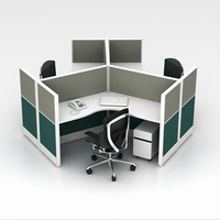 Poste de Travail de Bureau Modulaire Moderne pour 8 Personnes, Cubicules, Bureau en Ligne, Cloison de Bureau 2, 4, 6 Sièges
