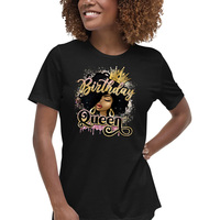 Vente en gros personnalisé plastisol Dtf impression anniversaire décalcomanie fer sur image reine noire transfert de chaleur pour vêtements T-shirt