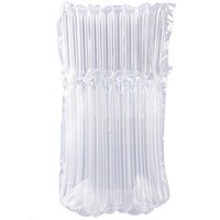 Protège-bouteille de vin gonflable à 4 colonnes Film de protection PE pour l'emballage de coussin d'air à usage intensif pour l'expédition de boissons alcoolisées en verre