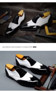 Zapatos Oxford de Cuero Vacuno Hechos a Mano de Alta Calidad, Estilo Italiano, con Cordones y Punta en Pico, Precio de Fábrica al por Mayor de Diseñadores de Lujo - Product Image 6