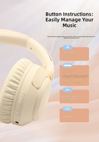 Casque sans fil B304 personnalisé en usine avec chipset JL, adapté au jeu et aux voyages, casque à réduction de bruit ANC