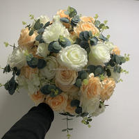 Boules de fleurs en soie personnalisées en gros pour centres de table de mariage, boules de fleurs artificielles pour la décoration de mariage