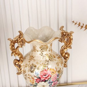 Jarrón de resina Vintage de lujo más vendido, artículo de decoración para el hogar hecho de cerámica - Product Image 4