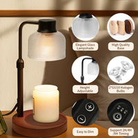EU-Stecker Blumenförmiger Vintage-Wachswärmer für Aromatherapie Aroma-Brenner Einstellbare Dimmbare Kerzenwärmer-Lampe mit Timer