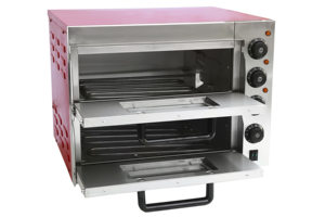 Four à pizza électrique double pierre 3KW 400mm commercial de comptoir 0-350 ℃   Pour la vente en gros aux restaurants et pizzerias - Product Image 4