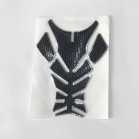 Autocollant décoratif à motif personnalisé, texture chromée, protection de réservoir en forme d'arête de poisson pour réservoir de carburant de moto