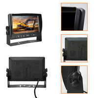 Moniteur de stationnement pour voiture de 7 pouces, rétroviseur avec écran partagé, entrées AHD (1080P/720P)/CVBS, écran LCD IPS, résolution 1024*600