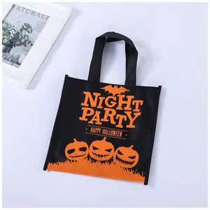Halloween Decorations Props-Child Portable Pumpkin Cloth Candy Bag Halloween Gift Bag for Kids Party