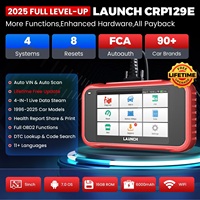 Nuevo Escáner de Códigos OBD2 LAUNCH X431 CRP129E, Analizador de Motor, Compatible con 4 Sistemas, Función de Reinicio de Frenos/Aceite/SAS/ETS/TPMS