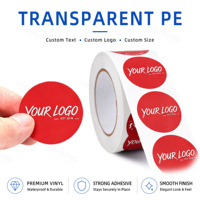 Rouleau d'étiquettes autocollantes en vinyle PVC imprimées sur mesure, imperméables, pour logos, marques et emballages