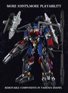 Gấu trúc tự làm lắp ráp siêu anh hùng Mech chiến binh trang trí Nhà 3D MECHA bọc thép cậu bé gạch hành động Đồ chơi robot khối xây dựng - Product Image 2
