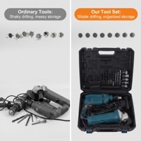 Ensemble d'outils électriques portables multifonctionnels à vitesse variable, comprenant une meuleuse d'angle et une perceuse à percussion