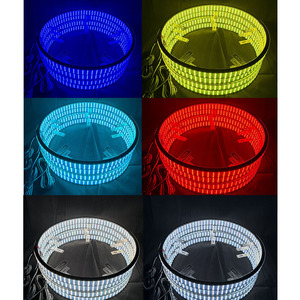Lumina <span class=keywords><strong>17</strong></span> <span class=keywords><strong>pouces</strong></span> réglable roue anneau lumière Quad rangée RGBW couleur IP67 étanche camion jante et pneu lumières - Product Image 5